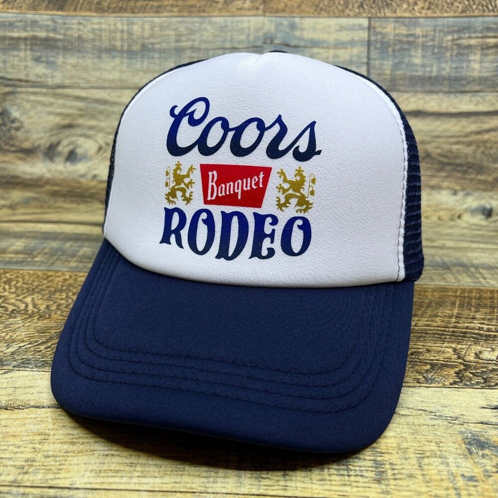 Beer Rodeo Unisex Trucker Hat Navy Snapback Country Western Cap